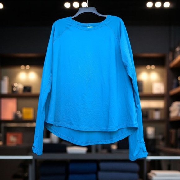 Tek Gear Adaptive Long Sleeve Performance Tee Color: Cyprus Blue,  LARGE (EUC) - Picture 7 of 12
